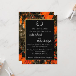 Hunt är över inbjudningen till Camouflage Wedding. Inbjudningar