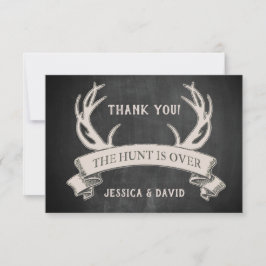 Hunt är över Rustic Chalkboard Tack Kort