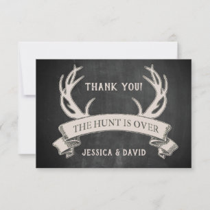 Hunt är över Rustic Chalkboard Tack Kort