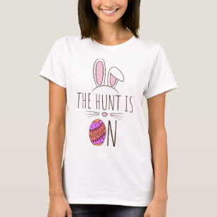 Hunt är på Påskägg Hunt Bunny Cute Adwillant T Shirt