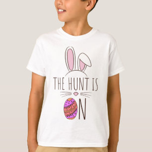 Hunt är på Påskägget Hunt Cute AdwillBunny T Shirt