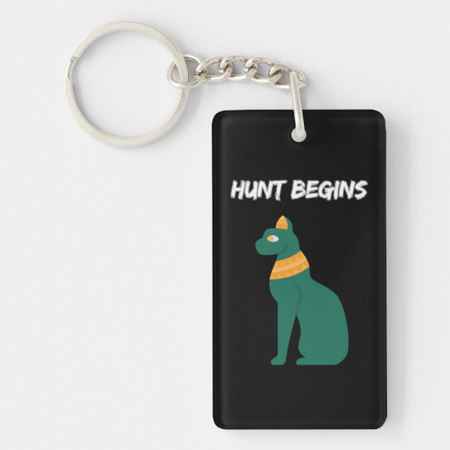 Hunt Begins Keychain Nyckelring (Framsidan)