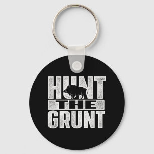 Hunt Grunt Boar Hunting Vild Hog Hunter Nyckelring