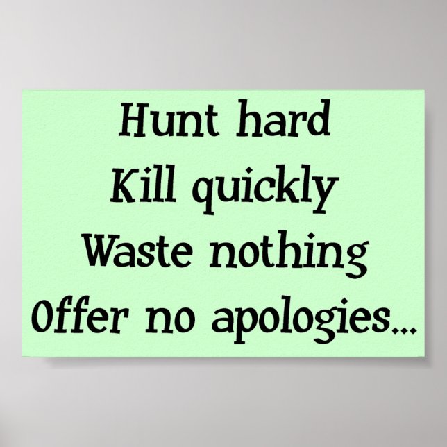 Hunt Hard Poster (Framsidan)