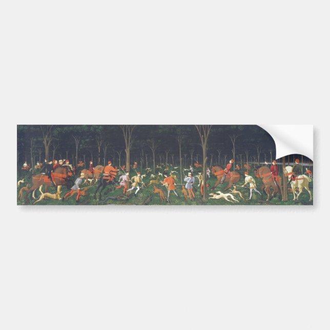 Hunt i skogen (av Paolo Uccello) Bildekal (Framsidan)