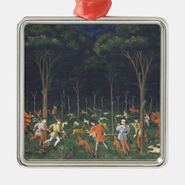 Hunt i skogen (av Paolo Uccello) Julgransprydnad Metall