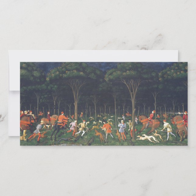 Hunt i skogen (av Paolo Uccello) Kort (Framsida)