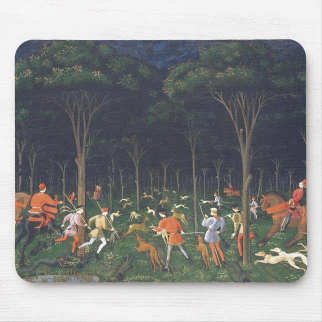 Hunt i skogen (av Paolo Uccello) Musmatta (Framsidan)