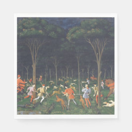 Hunt i skogen (av Paolo Uccello) Pappersservett