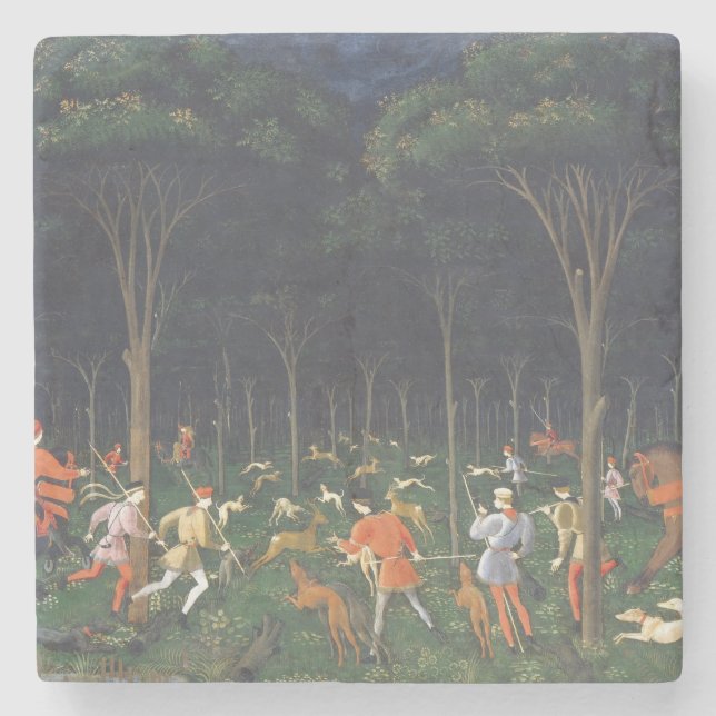 Hunt i skogen (av Paolo Uccello) Stenunderlägg (Framsidan)