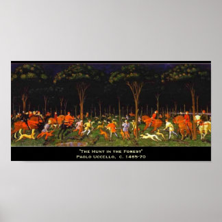 Hunt i skogen poster