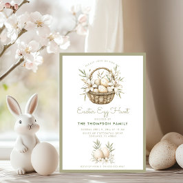 Hunt-inbjudan till Påskägget neutralt Inbjudningar