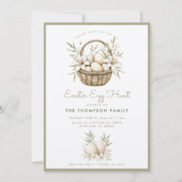 Hunt-inbjudan till Påskägget neutralt Inbjudningar
