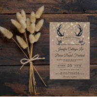 "Hunt is Over" Rustic Antler Strings Light Bröllop