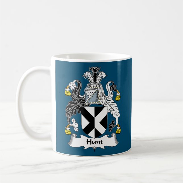 Hunt Jackar om Arm Family Crest  Kaffemugg (Vänster)