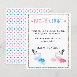 Hunt-spel för vattenfärgen Gender Reveal Nappar