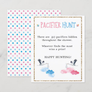 Hunt-spel för vattenfärgen Gender Reveal Nappar