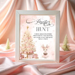 Hunt-spelet Nappar i Winter Flicka Shower Poster<br><div class="desc">Vinter-Nappar Hunt Game-Poster i Flicka är en perfekt blandning av vintermagi och mjuk elegans som skapar en förtjusande och hjärtslitande utformning. Den ärade baby hjort illustreras på ett utmärkt sätt i en palett för rosa som ger värme åt temat för vintern. Hjorten i baby, förkroppsligar sötheten och oskuld, skapar det...</div>