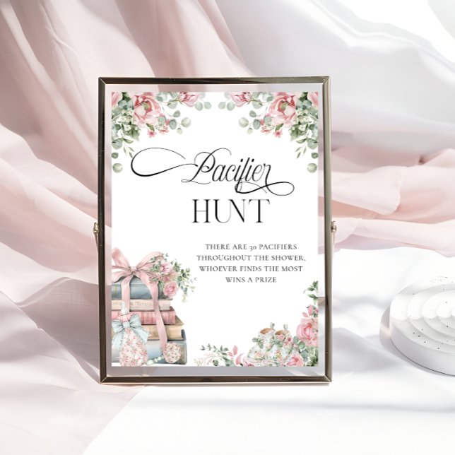 Hunt-spelet Nappar i Winter Flicka Shower Poster (Skapare uppladdad)