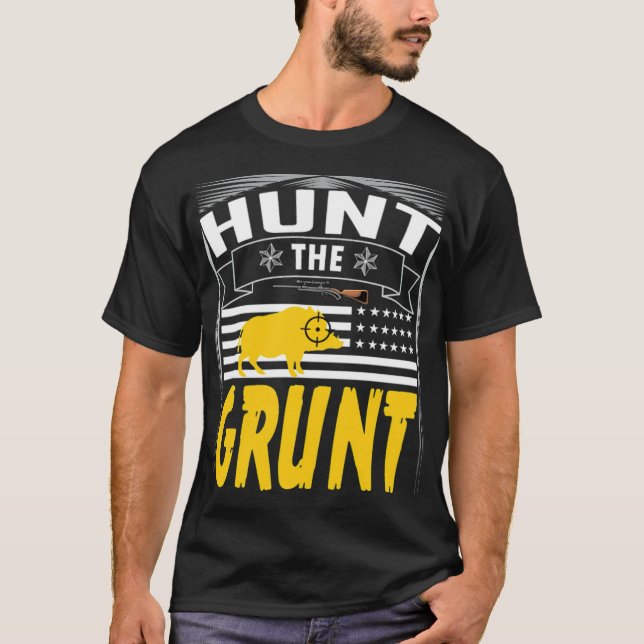 Hunt the boston terrier animals  t shirt (Framsida)