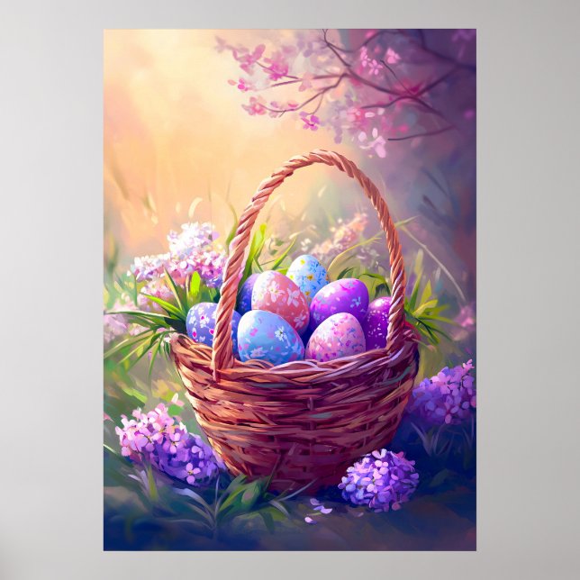 Hunt Wall Art påsk i Basket Poster (Framsidan)