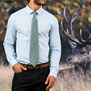 Hunter Antlers Mönster Colonial Blue Tie Slips