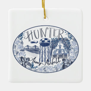 Hunter Army Airfield Chinoiserie jul Ornamen Julgransprydnad Keramik