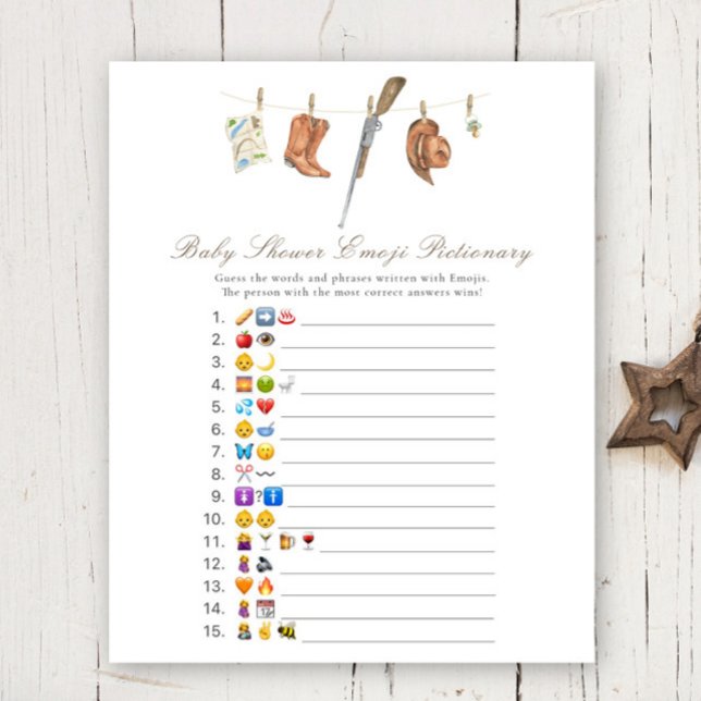 Hunter baby shower Emoji picture game (Skapare uppladdad)