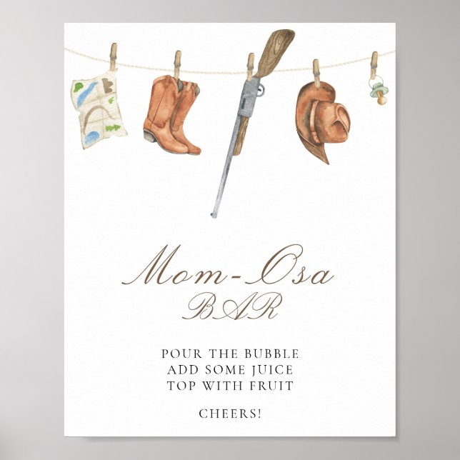 Hunter baby shower - Mimosa bar Poster (Framsidan)