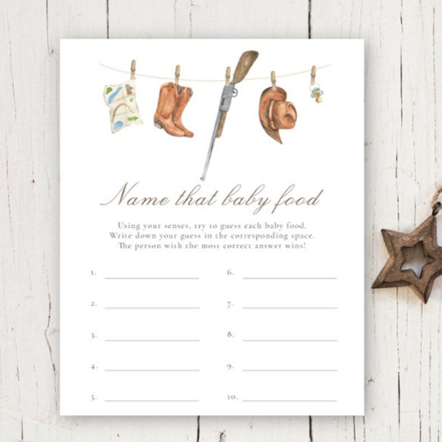 Hunter baby shower - Name that baby food (Skapare uppladdad)
