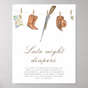 Hunter baby shower - Sängvätningsspel Poster