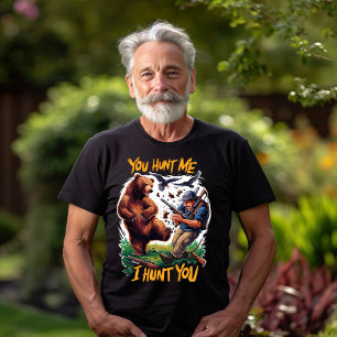 Hunter Becomes Hunting Bear-Jakthumoral jakt T Shirt