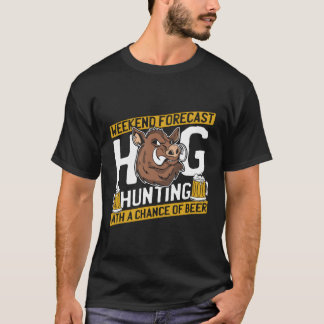 Hunter Beer Hunt Wildlife Hog Hunting T Shirt