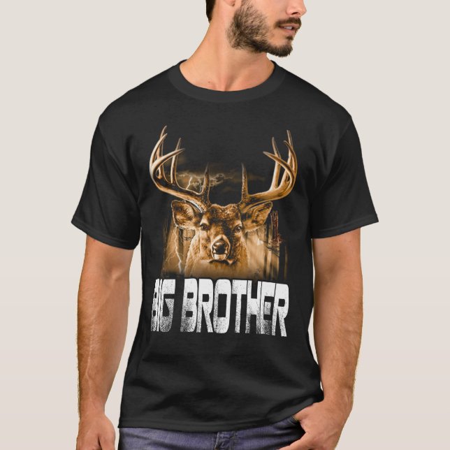 Hunter big Brother T-Shirt Funny Pappa Hunting (Framsida)