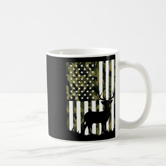 Hunter Camouflage Hunting Hunt Buck Elk American F Kaffemugg (Höger)