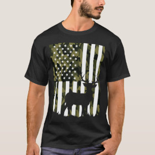 Hunter Camouflage Hunting Hunt Buck Elk American F T Shirt