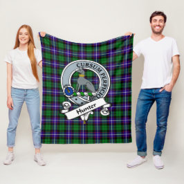 Hunter Clan Märke Tartan Rutig Fleecefilt