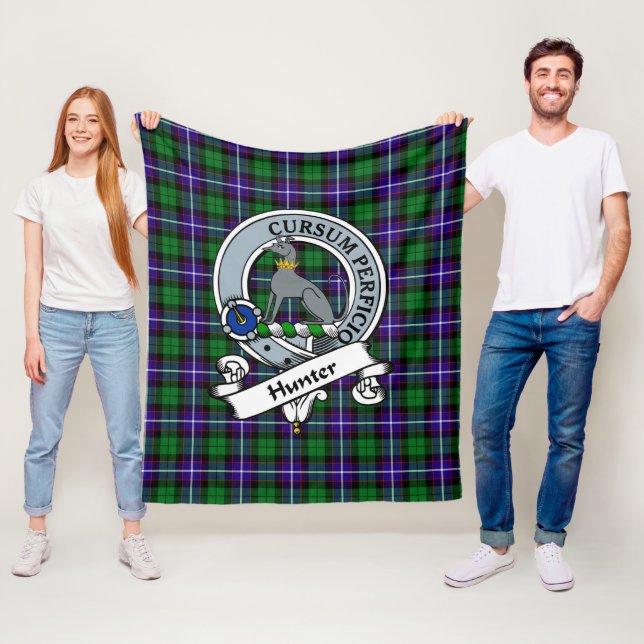 Hunter Clan Märke Tartan Rutig Fleecefilt (På plats)