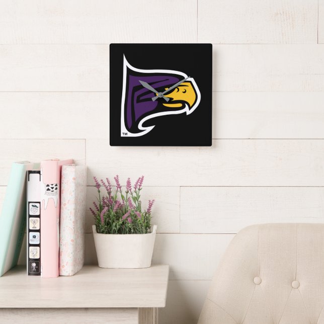 Hunter College Hawk Profil Maskot Fyrkantig Klocka (Läsesal)