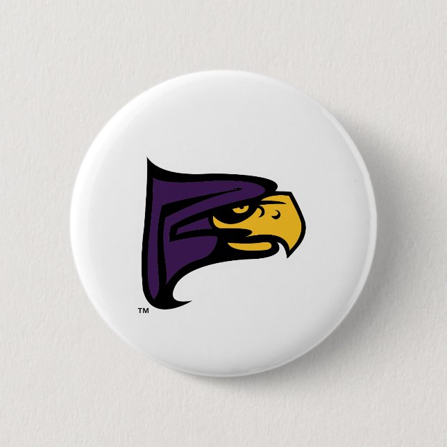 Hunter College Hawk Profil Maskot Knapp (Framsida)