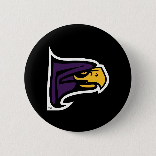 Hunter College Hawk Profil Maskot Knapp (Framsida)