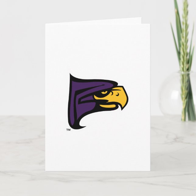 Hunter College Hawk Profil Maskot Kort (Framsida)