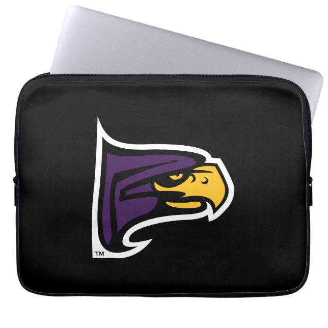 Hunter College Hawk Profil Maskot Laptop Fodral (Framsidan)