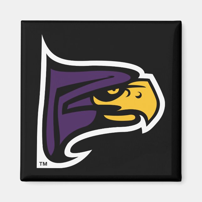 Hunter College Hawk Profil Maskot Magnet (Framsidan)