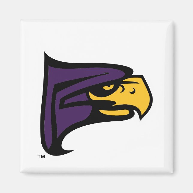 Hunter College Hawk Profil Maskot Magnet (Framsidan)