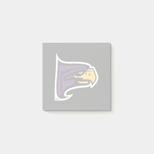 Hunter College Hawk Profil Maskot Post-it Block (Framsida)