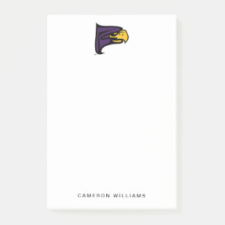 Hunter College Hawk Profil Maskot Post-it Block