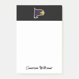 Hunter College Hawk Profil Maskot Post-it Block