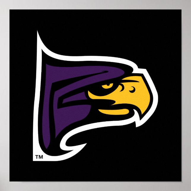 Hunter College Hawk Profil Maskot Poster (Framsidan)