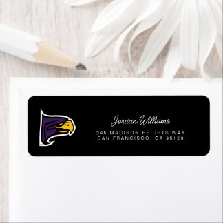 Hunter College Hawk Profil Maskot Returadress Etikett